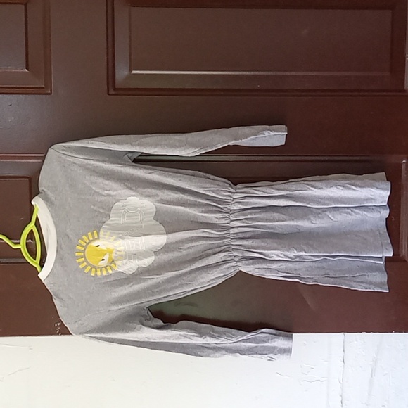 Fendi long sleeve gray dress sun cloud logo size